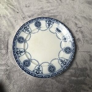 Antique Ford & Sons F & Sons Burslem Carlton Pattern Blue & White Plate 10.5